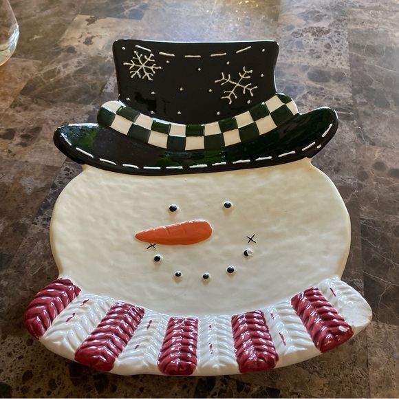 St. Nicholas Square The Snow Friends Collection Snowman Holiday Plate - Picture 7 of 10